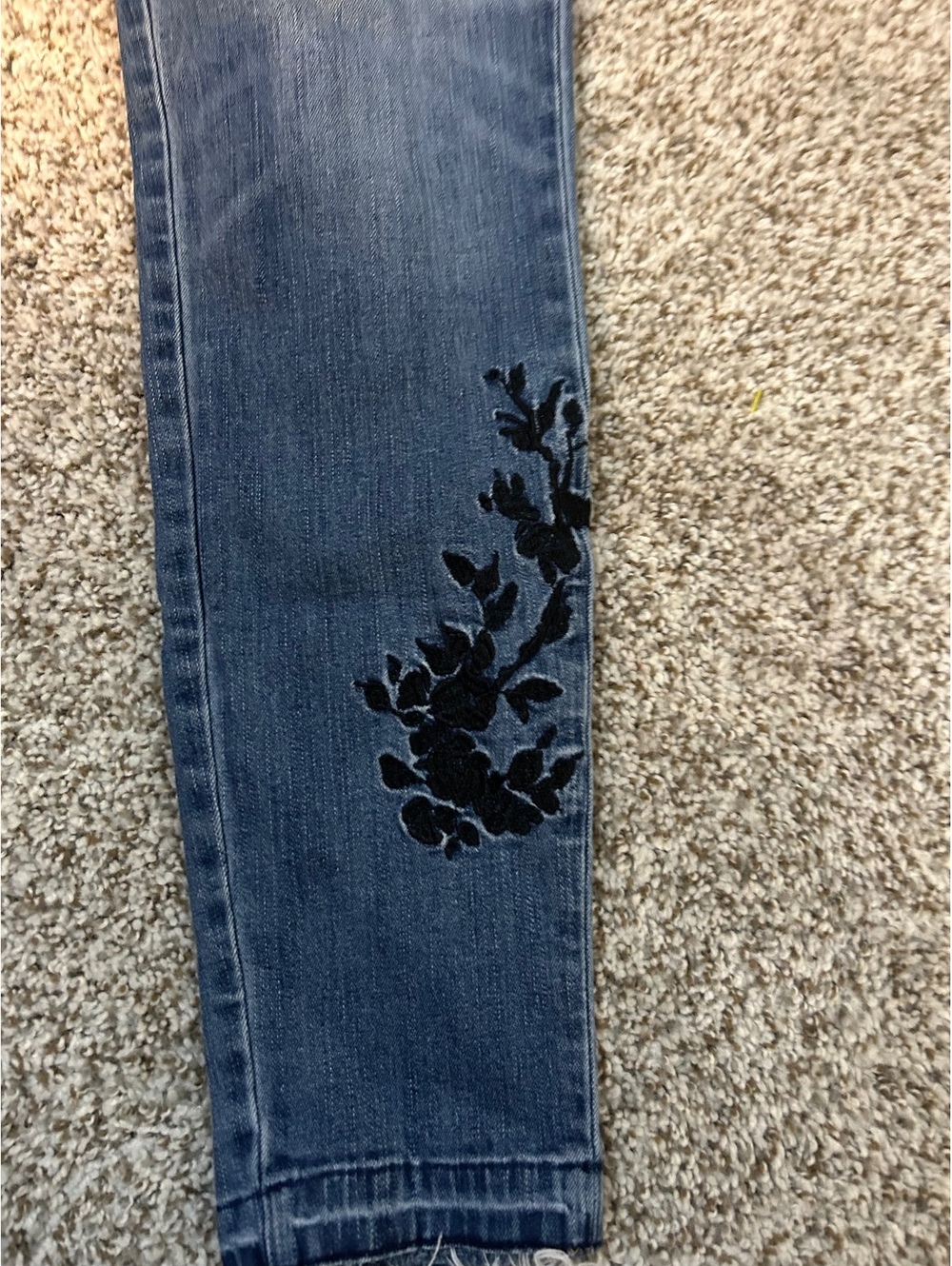 White House Black Market Floral Embellished Jeans - Picture 2 of 6